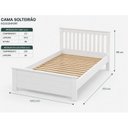 Ver imagem 3 de Cama Solteirão Madeira Maciça - Ecoconfort Cera