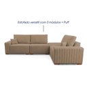 Ver imagem 5 de Sofá Modular Kavak 3,31m Bouclê Marrom com Chaise - King House