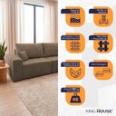 Ver imagem 3 de Sofá Modular Kavak 3,31m Bouclê Marrom com Chaise - King House