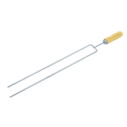 Kit 3 Espeto Espada + 3  Espeto Duplo Profissional Para Linguiça Churrasco Marivent - 3