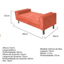 Ver imagem 5 de Recamier Baú Félix Solteiro 90 cm Suede - Doce Sonho Móveis ML/R1/FELIX/90/B/S Terracota