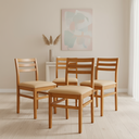 Ver imagem 2 de Kit 4 Cadeiras para Sala de Jantar em Madeira Maciça Diamante