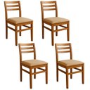 Ver imagem 1 de Kit 4 Cadeiras para Sala de Jantar em Madeira Maciça Diamante