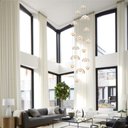 Ver imagem 6 de Lustre Big Medusa Ac. Cristal para pé direito alto