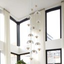 Ver imagem 5 de Lustre Big Medusa Ac. Cristal para pé direito alto