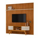 Ver imagem 2 de Conjunto Painel e Rack para TV Lena 75 Polegadas MDP Marrom Casah