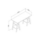 Ver imagem 3 de Escrivaninha Mesa Escritório Cavalete 4 Prateleiras MB 1034