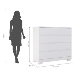 Cômoda 4 Gavetas 100% MDF Moana - 3