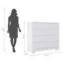 Ver imagem 3 de Cômoda 4 Gavetas 100% MDF Moana