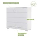 Ver imagem 6 de Cômoda 4 Gavetas 100% MDF Moana