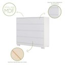 Ver imagem 5 de Cômoda 4 Gavetas 100% MDF Moana