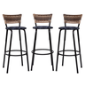 Kit 3 Bancos para Bancada Banqueta Alta Cappuccino Balcão Cozinha Bistrô Área Gourmet Churrasqueira - 1