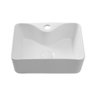 Cuba De Apoio Para Banheiro Retangular Slim Louça Cerâmica 40 cm Cornalina Pingoo.casa - Branco - 2