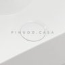 Cuba De Apoio Para Banheiro Retangular Slim Louça Cerâmica 40 cm Cornalina Pingoo.casa - Branco - 4