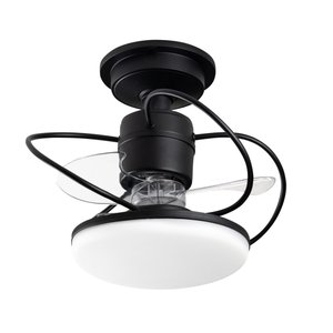 Ventilador de Teto Treviso Preto Fosco Elegance Led Ctrl Rem