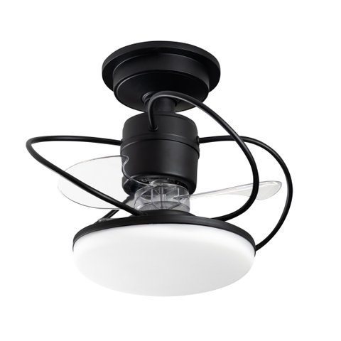 Ventilador de Teto Treviso Preto Fosco Elegance Led Ctrl Rem