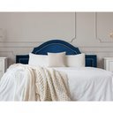 Ver imagem 1 de Cabeceira King Provençal Luxo 193X60 Suede Azul Tachas Prata
