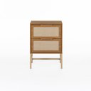 Ver imagem 1 de Mesa de Cabeceira Square 2 Gavetas 43 Cm X 40 Cm Louro Freijó - Telinha Rattan