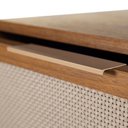 Ver imagem 7 de Mesa de Cabeceira Square 2 Gavetas 43 Cm X 40 Cm Louro Freijó - Telinha Rattan