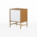 Ver imagem 5 de Mesa de Cabeceira Square 2 Gavetas 43 Cm X 40 Cm Louro Freijó - Telinha Rattan