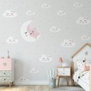 Ver imagem 6 de Papel de parede infantil lua estrelinha para quarto de bebê M² PP101