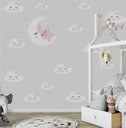 Ver imagem 5 de Papel de parede infantil lua estrelinha para quarto de bebê M² PP101