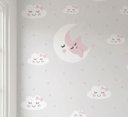 Ver imagem 2 de Papel de parede infantil lua estrelinha para quarto de bebê M² PP101