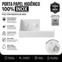 Ver imagem 3 de Porta Papel Higiênico Adesivo Colar na Parede Branco Df