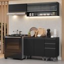 Ver imagem 2 de Armário de Cozinha Compacta 200 Cm Preto Nice Madesa 14 Preto