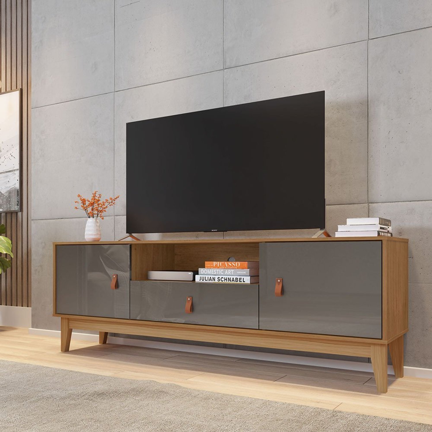 Rack para Tv até 60 Polegadas 160cm 2 Portas 1 Gaveta Esmeralda Plus - 1