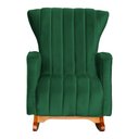 Ver imagem 4 de Conjunto 2 Poltronas Estofadas de Balanço Melinda Veludo Verde - LM DECOR