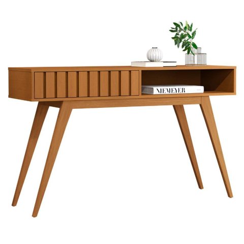 Aparador Ripado Açaí com 1 Gaveta Nature Jb Bechara