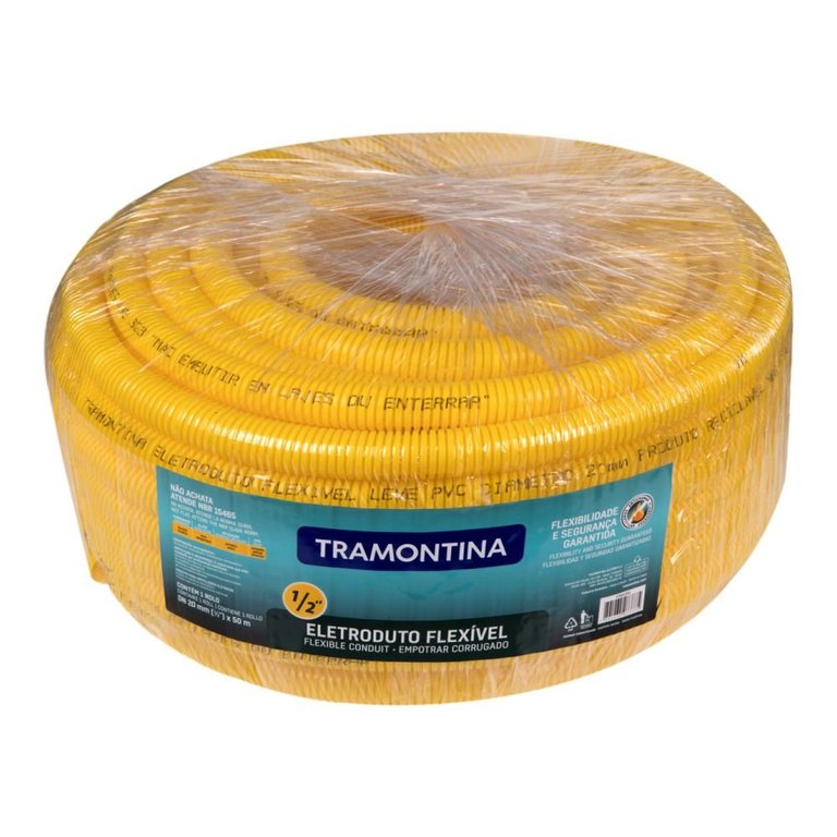 Eletroduto Corrugado Am. Flex. Termoplastico DN 20 1/2 Pc C/ 50 MT - Tramontina