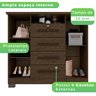 Cômoda Mdp 4 Gavetas 2 Portas 3 Prateleiras Naturale - 5