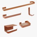 Ver imagem 1 de Kit Acessório para Banheiro Rose 5 Peças C/ Suporte Celular