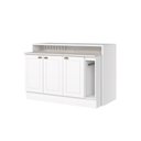 Ver imagem 1 de Balcão com Ilha Gourmet 3 Portas com Tampo Americana Henn - Branco Hp Fosco/calcare