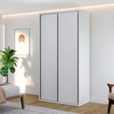 Ver imagem 1 de Guarda-Roupa Modulado Solteiro 1,20m 2 Portas de Correr 3 Gavetas 100% MDF Attuale