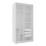 Guarda-Roupa Modulado Solteiro 1,20m 2 Portas de Correr 3 Gavetas 100% MDF Attuale - 2