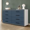 Cômoda Valência 8 Gavetas Branco/azul - Politorno - 1