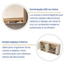 Ver mais imagens de Armário Aéreo 4 Portas com Nicho e Led Office Elegance
