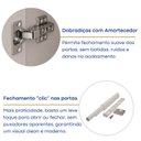 Ver imagem 7 de Armário Aéreo 4 Portas com Nicho e Led Office Elegance