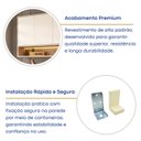 Ver imagem 6 de Armário Aéreo 4 Portas com Nicho e LED Office Elegance Bege/Galiano Grann/Argila