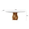 Mesa de Jantar Redonda 135cm Tampo Vidro/MDF Nuance Yescasa - 3