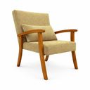 Ver imagem 4 de Kit 2 Poltrona Jade Boucle Almofada Estofada Sala de Estar Moderna Decorativa:bege