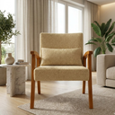 Ver imagem 2 de Kit 2 Poltrona Jade Boucle Almofada Estofada Sala de Estar Moderna Decorativa:bege