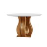 Mesa de Jantar Redonda 110cm Tampo Vidro/MDF Nuance Yescasa - 1