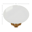 Ver imagem 6 de Mesa de Jantar Redonda 110cm Vidro/MDF 4 Lugares Castanho Cinamomo/Off White Nuance Yescasa Marrom