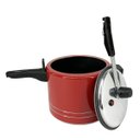 Ver imagem 4 de Panela De Pressão Antiaderente 4,5 Litros Alumínio - Vermelha