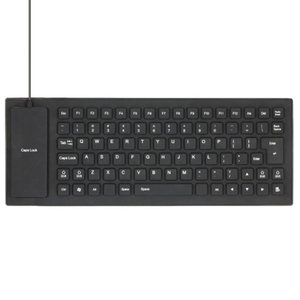 Teclado Dobravel Emborrachado Resistente Agua Usb Preto