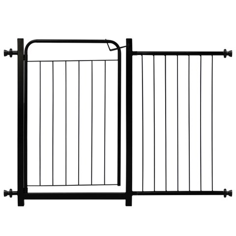 Portão Pet Grade Proteção 80cm Preto Criança Bebê Cachorro Cão com Extensor 40cm Itagold